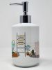 Bernese Mountain Dog Ceramic Soap Dispenser Hand Soap Dispenser Pump Bottles for Bathroom Kitchen, Empty Refillable Liquid Soap Container