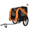 Large Folding Bike Trailer for Dogs – 120LB Capacity All-Terrain Pet Carrier, Durable Steel Frame for Cycling, Jogging, Camping & Outdoor Adventures